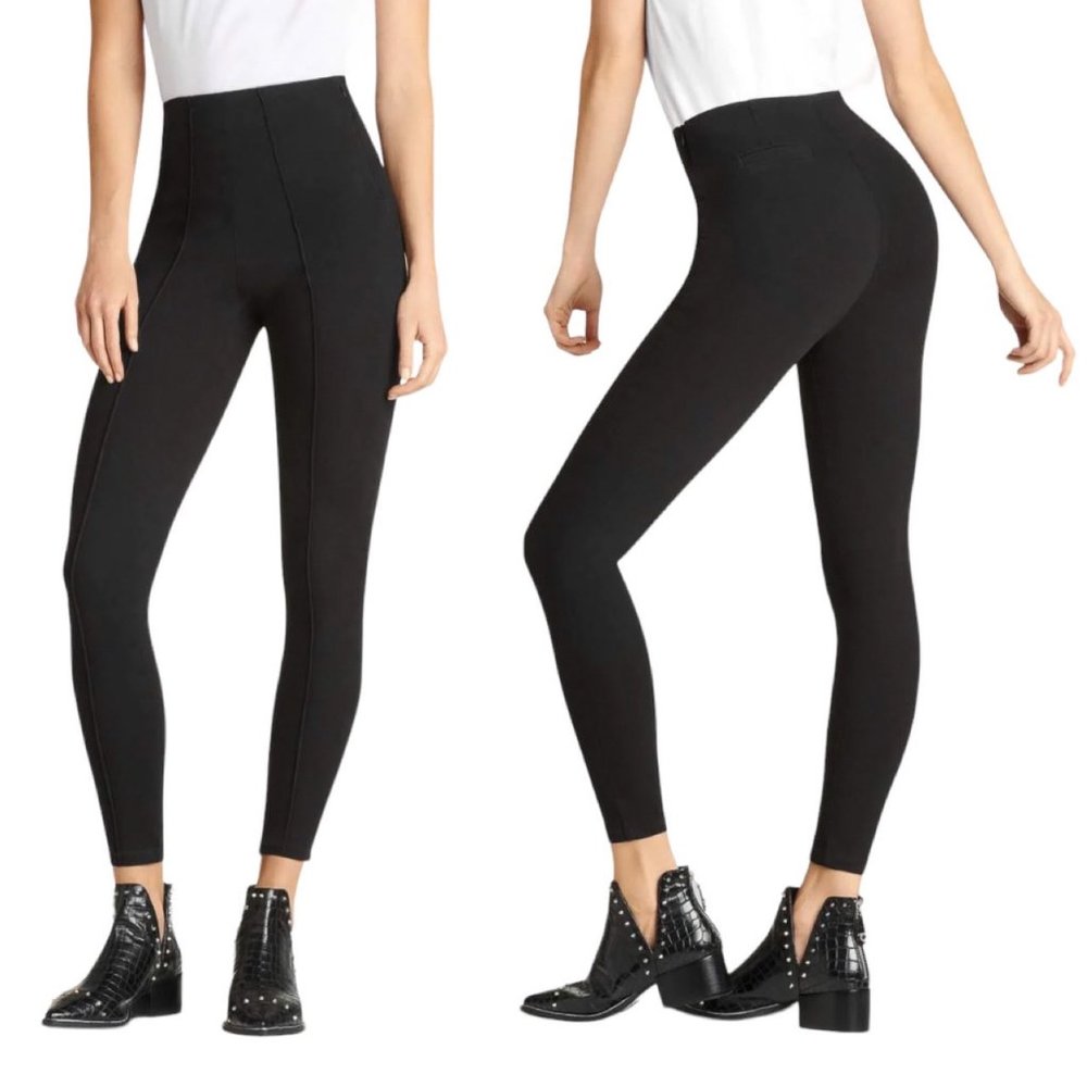 ITEM m6 Clean Front High Rise Side Zip Stretch Jeans Power Pants in Black Size 8